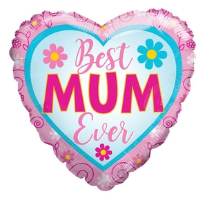 Moederdag Ballon Best Mum ever 45cm