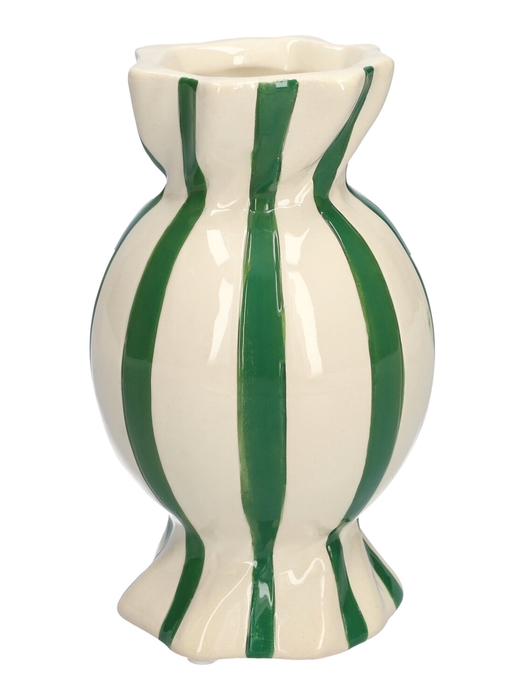 <h4>DF11-666581900 - Vase Candy1 d9/11.5xh20 green/white</h4>