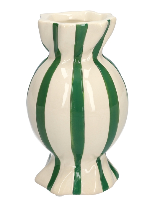 <h4>DF03-666581900 - Vase Candy1 d9/11.5xh20 green/white</h4>