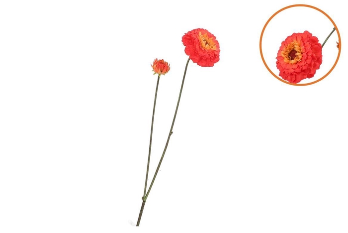 <h4>Silk Zinnia Red 54cm</h4>