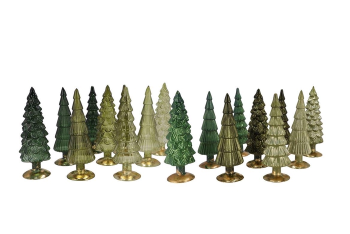 <h4>Twinkle Majestic Green Mix Glass Tree Shiny Ass 10x30cm</h4>