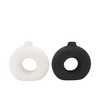 Elin White Black Vase Round Ass 11x31x31cm Nm