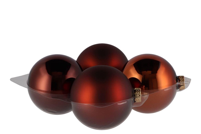 <h4>Glass Ball Combi Brown 100mm P/4</h4>