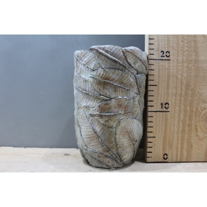 CEMENT POT BROWN BEECH LEAF H21.5 D14 DDG220