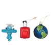 Glassball Ornaments Travel The World 5x9x8cm