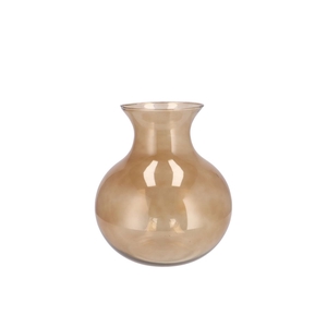 Mira Sand Glass Cone Neck Sphere Vase 16x16x17cm