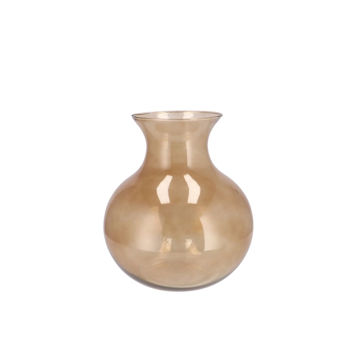 <h4>Mira Sand Glass Cone Neck Sphere Vase 16x16x17cm</h4>