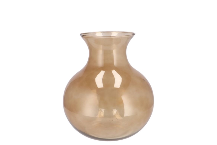 <h4>Mira Sand Glass Cone Neck Sphere Vase 16x16x17cm</h4>