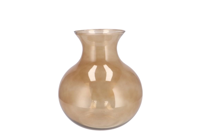 Mira Sand Glass Cone Neck Sphere Vase 16x16x17cm
