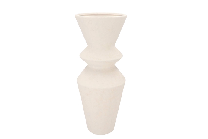 Lisboa White Vase Finish 20x20x50cm