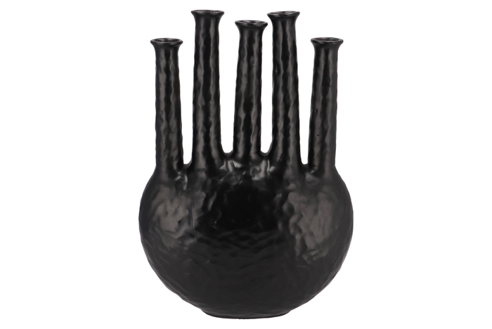 Inga Jahra Black Vase Oval Tube 34x15x47cm