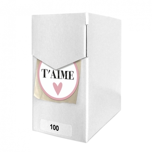 Liefde Labels sticker 40mm x100 Je T'aime