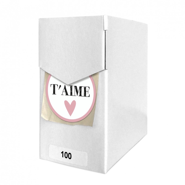 Liefde Labels sticker 40mm x100 Je T'aime