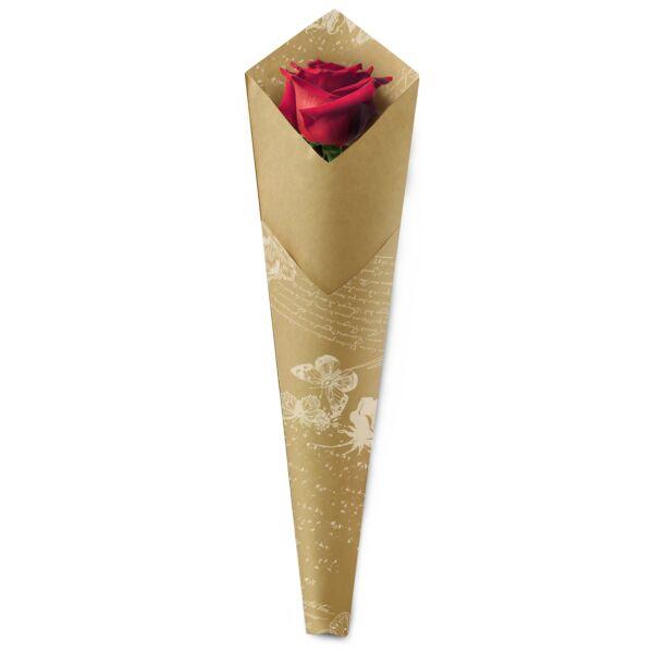 <h4>Cone à rose en Kraft (W210091)</h4>