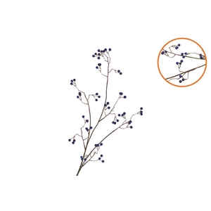 Silk Berry Branched Blue 93cm