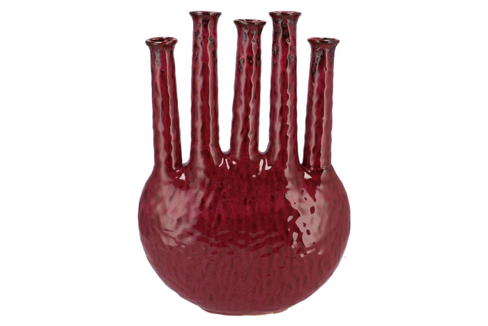 <h4>Inga Jahra Purple Vase Oval Tube Active Glaze 34x15x47cm</h4>