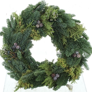 Krans Mix Half Gebonden 50cm (cypresse Nuts)