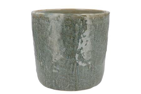 <h4>Iron Stone Light Blue Glazed Pot 21x19cm</h4>