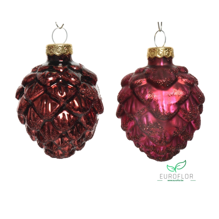 <h4>DENNENAPPEL GLAS OXBLOOD D5 H7 6PCS</h4>