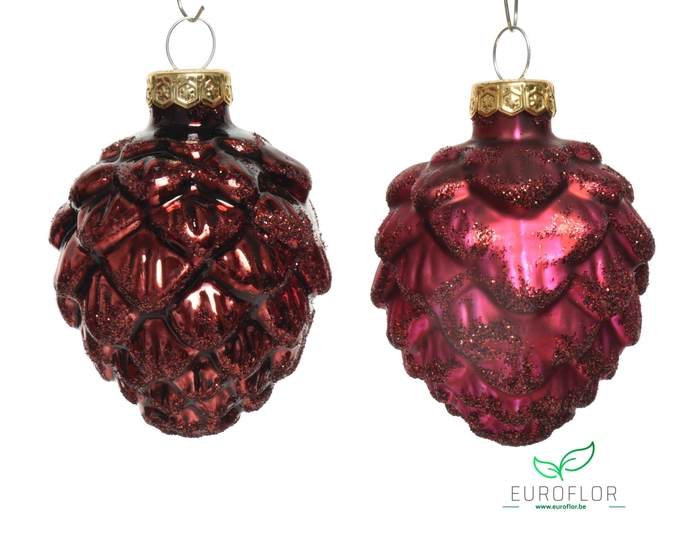 DENNENAPPEL GLAS OXBLOOD D5 H7 6PCS