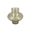 Mira Olive Green Glass Bulb Low Vase 30x30x30cm