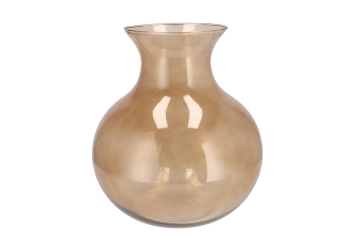 <h4>Mira Sand Glass Cone Neck Sphere Vase 25x25x27cm</h4>