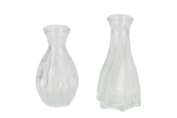 Fenna Clear Mix Vase Flower Ass 6x12cm