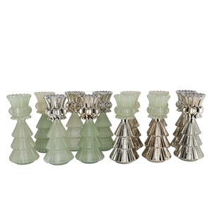 Jazz Nordic Green T-light X-mas Tree Ass 11x28cm