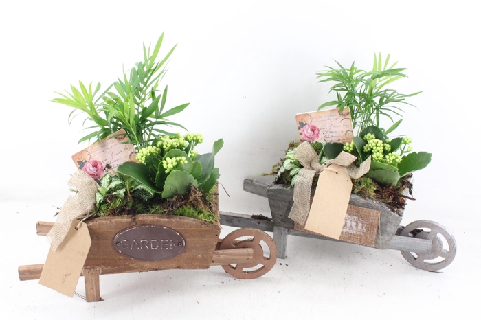 <h4>arr2 TD - Houten kruiwagen - wit</h4>