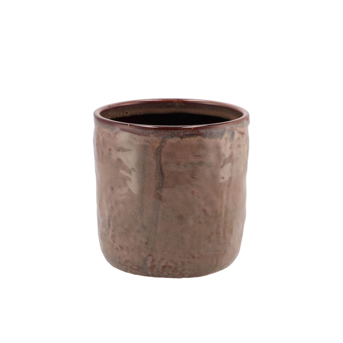 <h4>Iron Stone Old Pink Glazed Pot 13x13cm</h4>