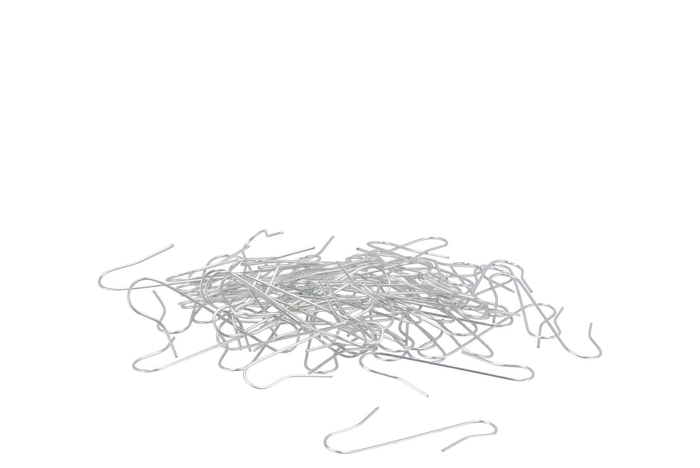 Floristry Xmass Tree Hooks Silver P/60
