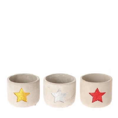 Christmas Ceramics pot star d13.5*12.5cm