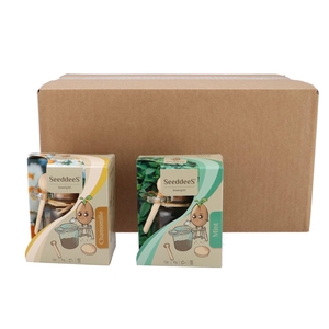 Greengift Mint Camonille Mix Glass Pot 7x11x13cm