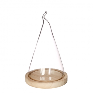 Glas Stolp flame d12/14*23.5cm