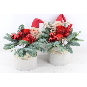 arr5 Kerst JS - Ker. grijs gouden rand x6