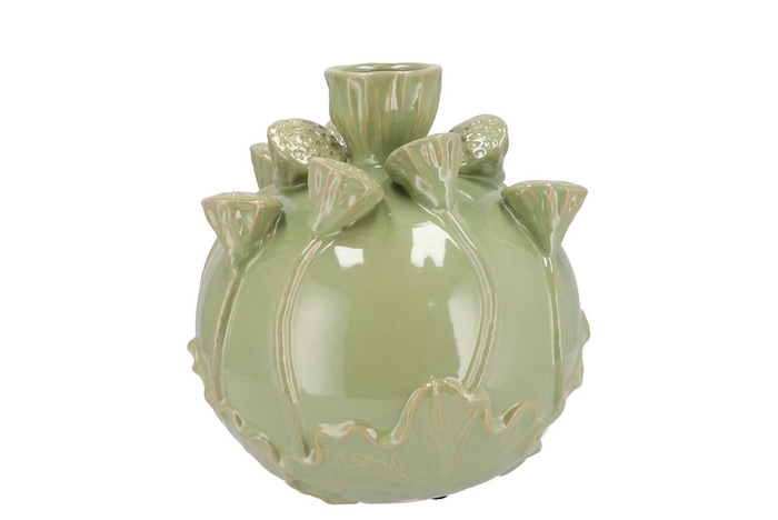 <h4>Mara Pistache Vase Bol Lotus 26x26x26cm Nm</h4>