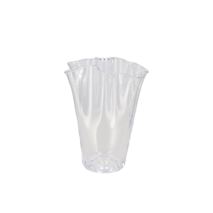 Fan Vase Glass Scissors Cut 16x25cm