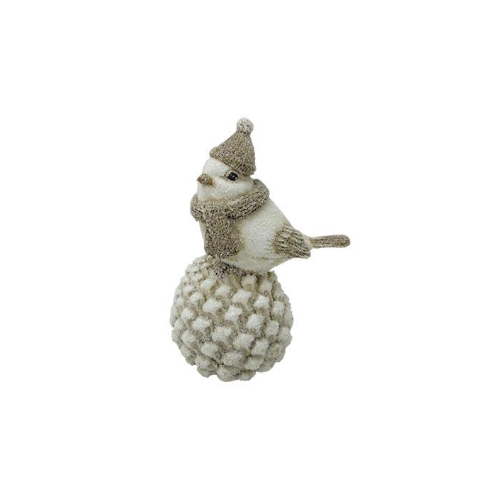 <h4>Bird Finch on Pinecone L10W7H13</h4>