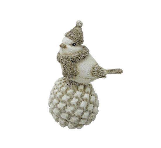 Bird Finch on Pinecone L10W7H13