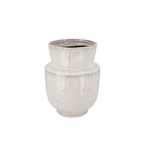 Iron Stone White Vase 21x21x27cm