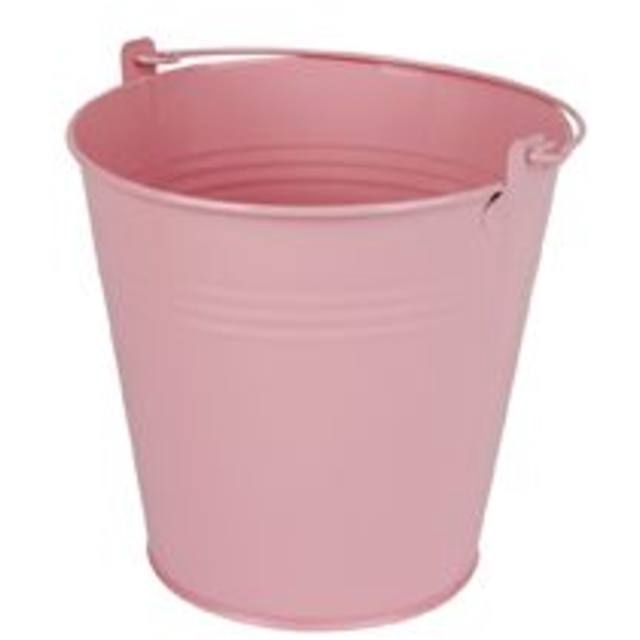 Bucket Sevilla zinc Ø15,5xH14,8cm -ES14 / 15 pink