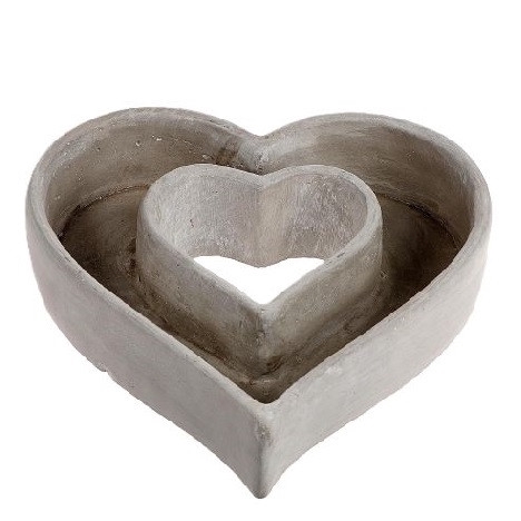 <h4>Moederdag Planter hart Amor d27*6.5cm</h4>