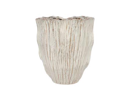 <h4>Lima White Vase Oval Double 24x13x26cm Nm</h4>