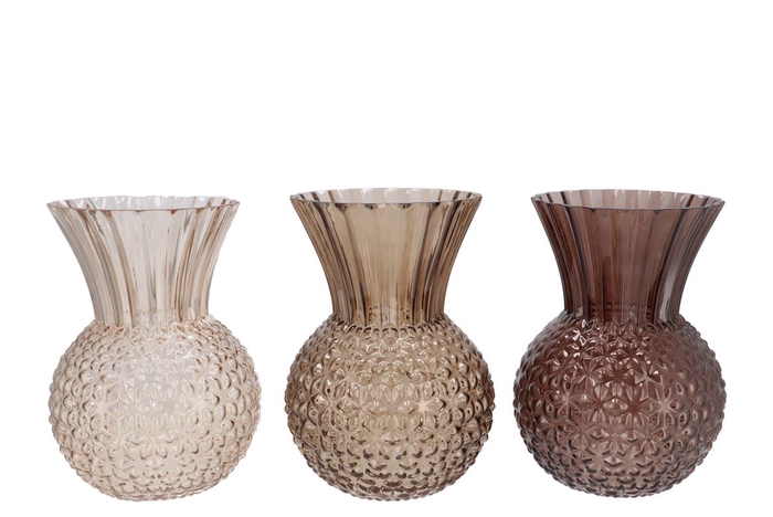 <h4>Senna Natural Brown Mix Vase Ass 20x27cm</h4>