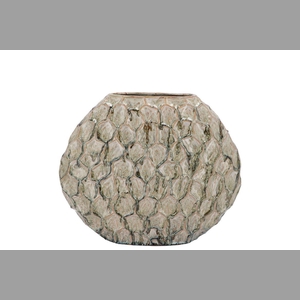 Aglio Jada Green Oval Vase Active Glaze Structure 24x10x20cm