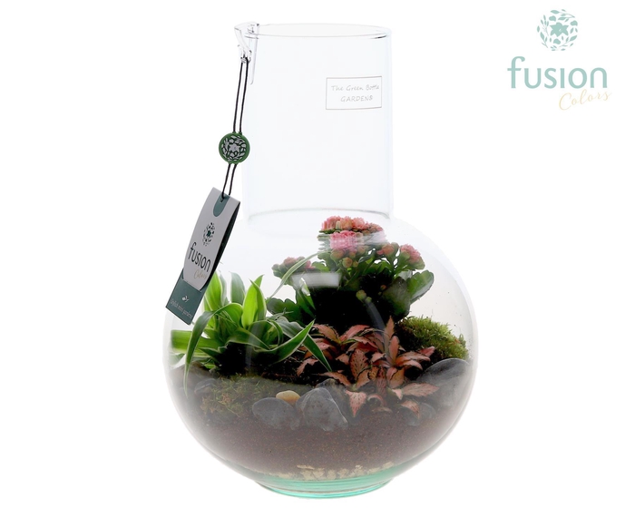 <h4>Green Bottle Suzanne Medium met arrangement</h4>