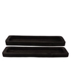 Wood Black Tray Rectangle 55x21x4cm S/2 Nm