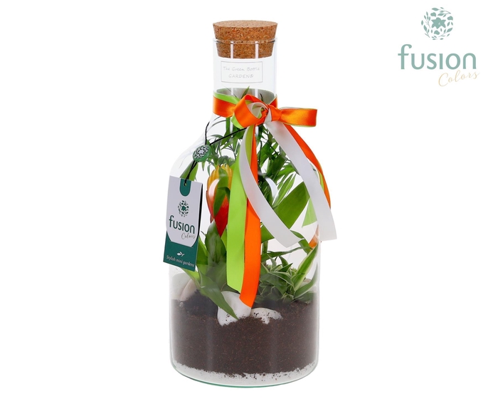 <h4>Green Bottle Fles Small met Pasen arrangement</h4>