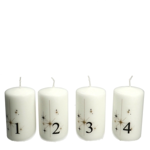Candle Cylinder Safe Advent d06*10cm