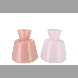 Beau Pink Cone Neck Vase Ass 25x23cm Nm